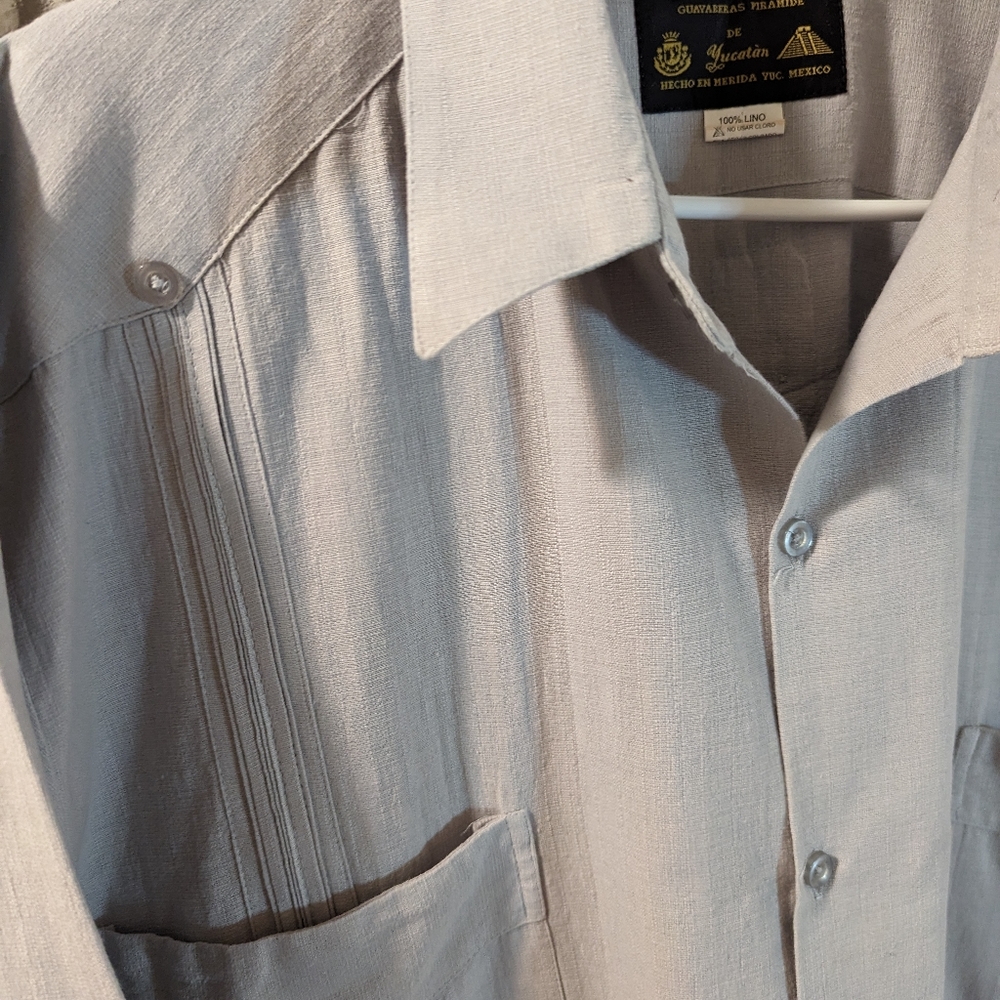 Classic 4-pocket linen Guayabera - made in Mexico